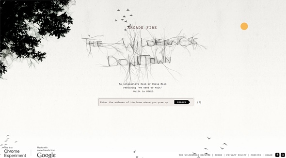 The Wilderness Downtown by Google & The Arcade Fire