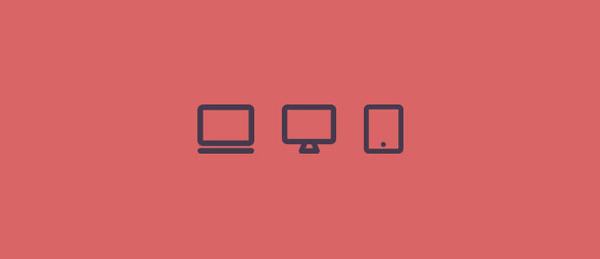 Monitor Devices Flat PSD Icons