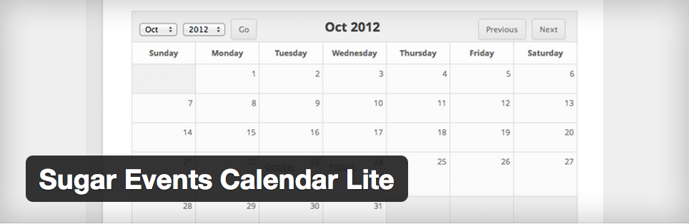 Sugar Events Calendar Lite
