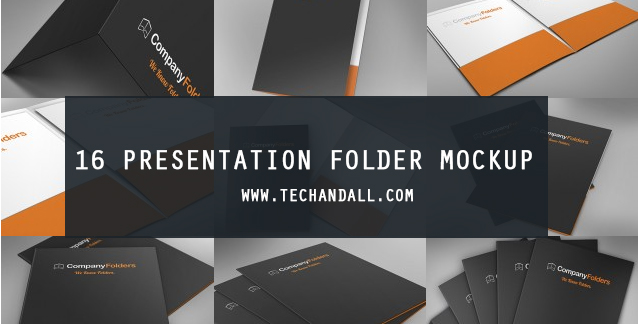 16 Presentation Folder Mockup
