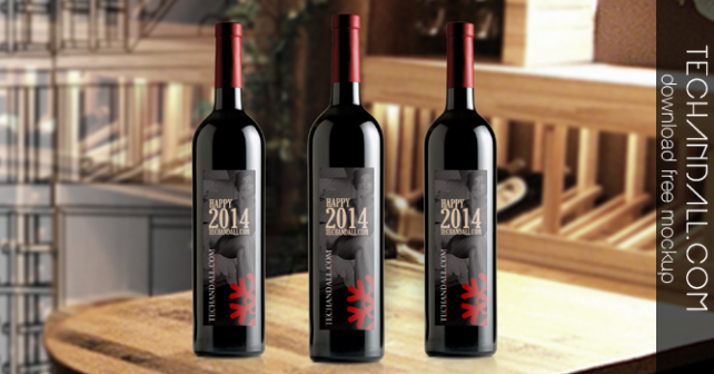 Wine Bottle Mockup 2014